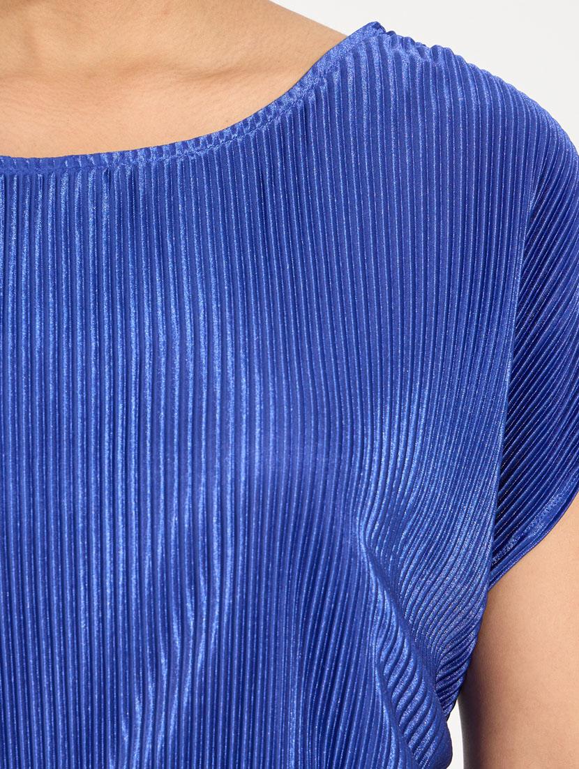 women solid short sleeve a-line midi dress - 21510689 - Standard Image - 5