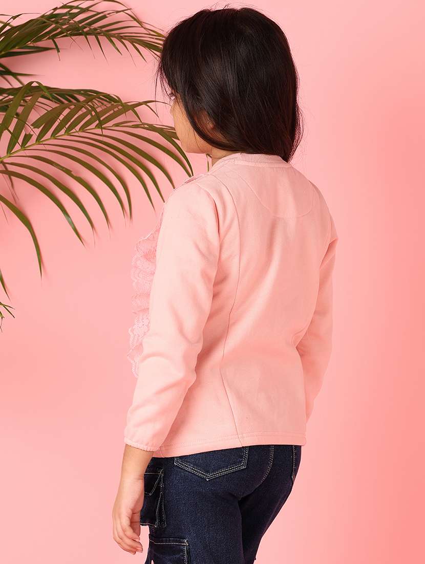 girls solid long sleeve sweatshirt - 21510768 -  Standard Image - 3