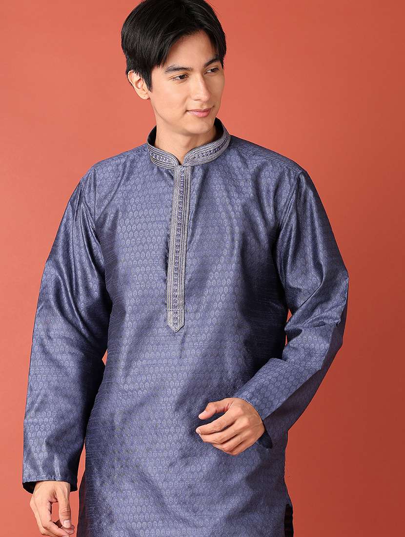 men self design kurta churidar ethnic wear set - 21510817 -  Standard Image - 3
