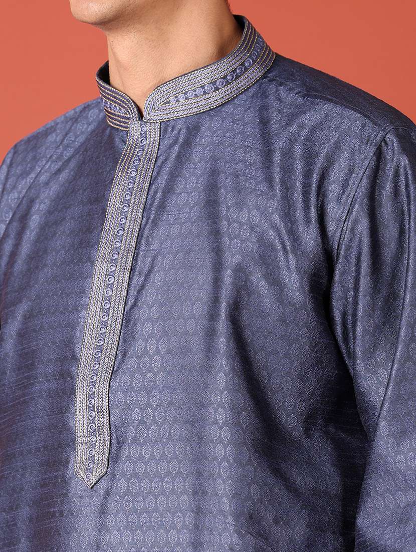 men self design kurta churidar ethnic wear set - 21510817 -  Standard Image - 5