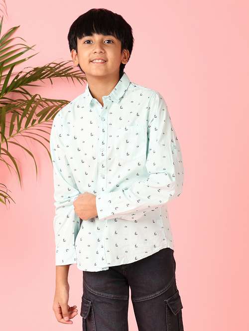 boys printed long sleeve casual shirt - 21510820 -  Standard Image - 0