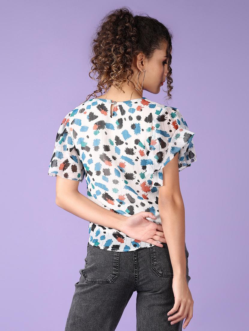 women printed round neck regular top - 21510898 - Standard Image - 3