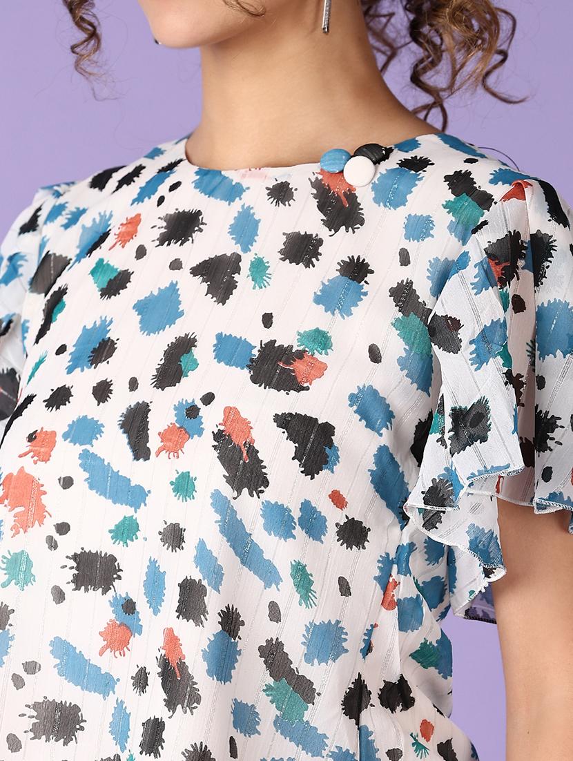 women printed round neck regular top - 21510898 - Standard Image - 5
