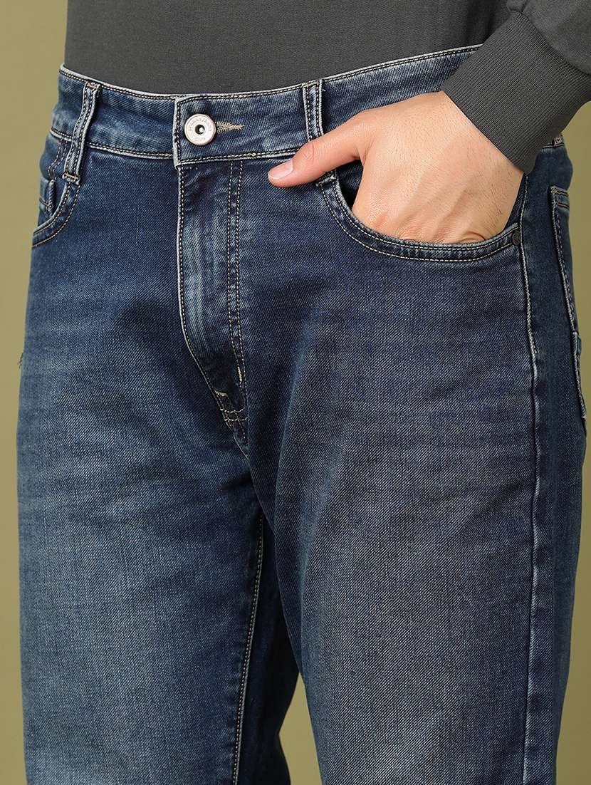 men solid mid rise straight fit jean - 21510905 -  Standard Image - 5