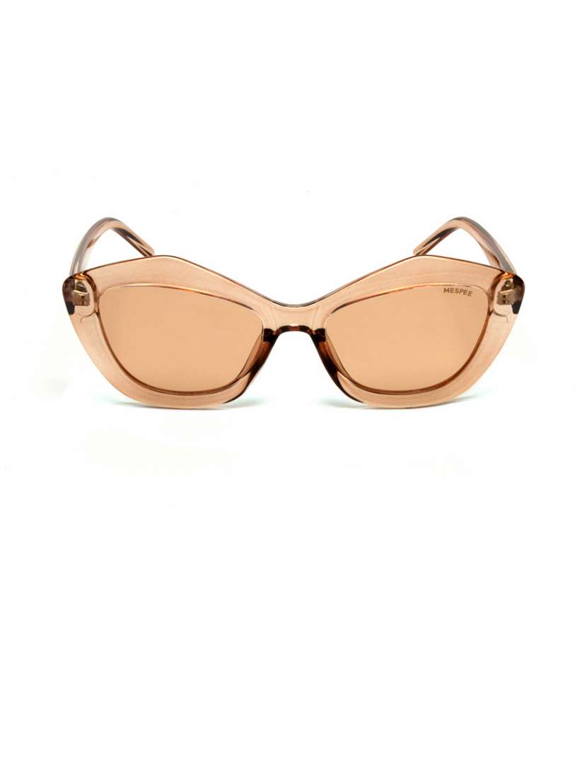 brown clear cat eye full plastic unisex sunglasses - 21511565 -  Zoom Image - 0