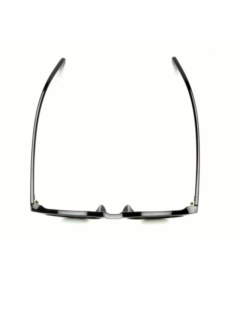 black round full plastic unisex sunglasses - 21511578 - Standard Image - 3