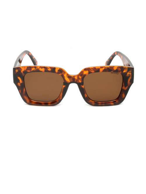 tortoise rectangular full plastic unisex sunglasses - 21511628 -  Standard Image - 0