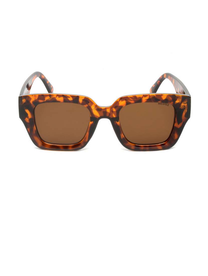 tortoise rectangular full plastic unisex sunglasses - 21511628 -  Zoom Image - 0