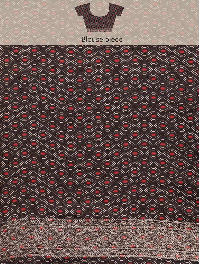 women self-designed bordered saree with blouse - 21511669 -  Standard Image - 5