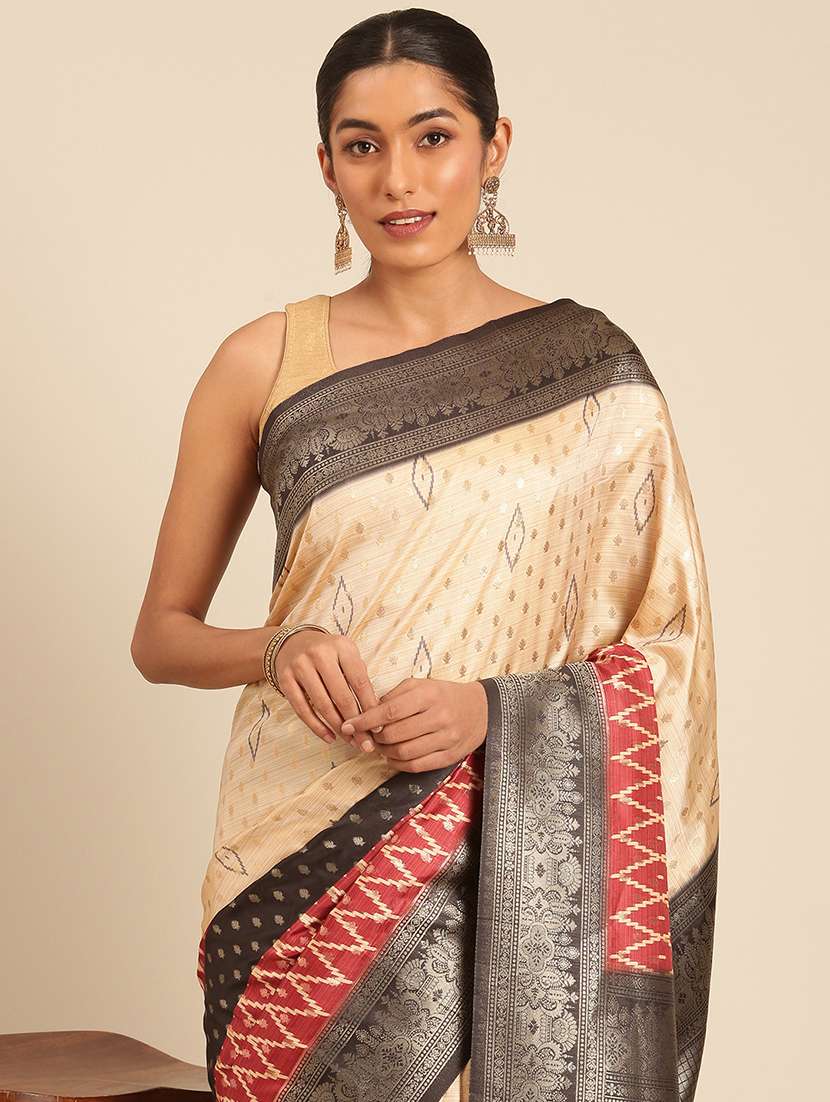 women self-designed bordered saree with blouse - 21511672 -  Standard Image - 3