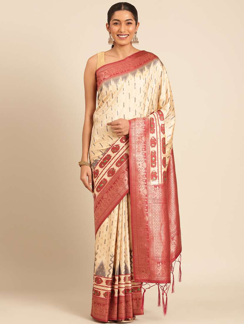 women self-designed bordered saree with blouse - 21511673 -  Zoom Image - 0