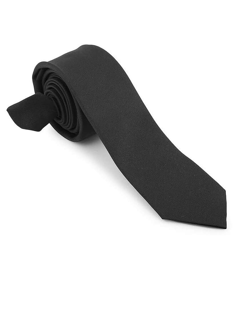 men black plain tie