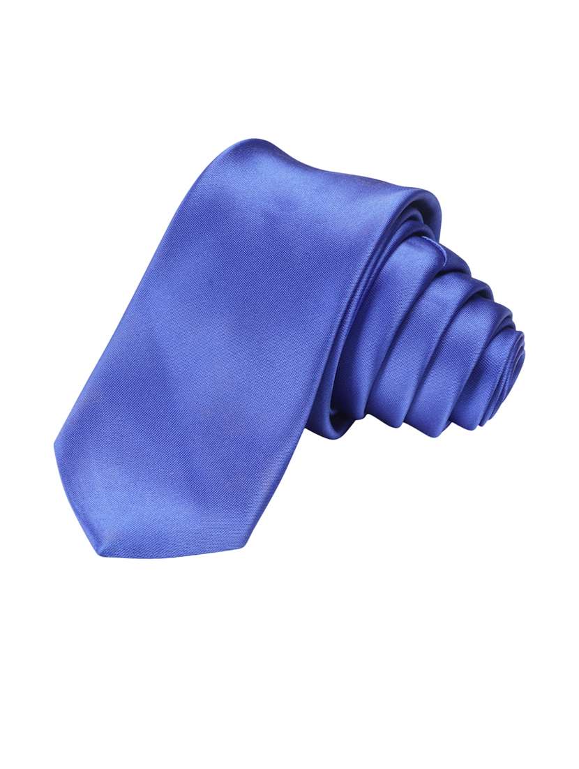 men blue plain ties
