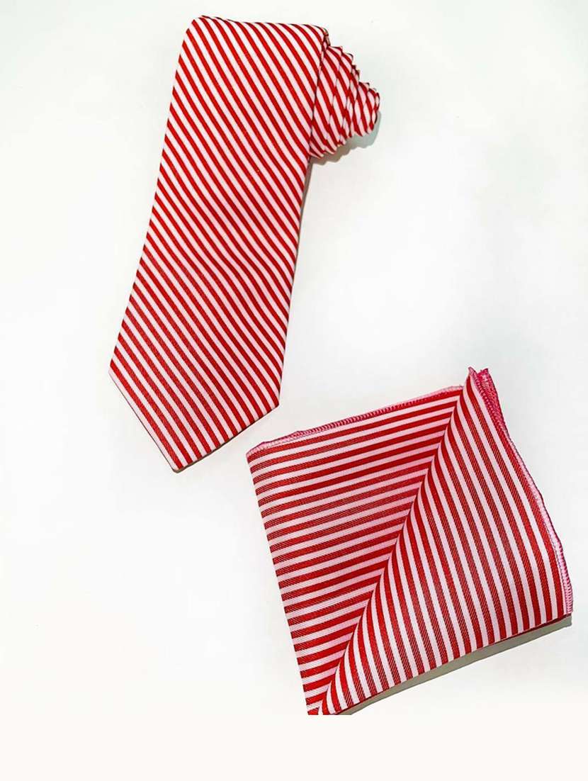 men red polyester tie