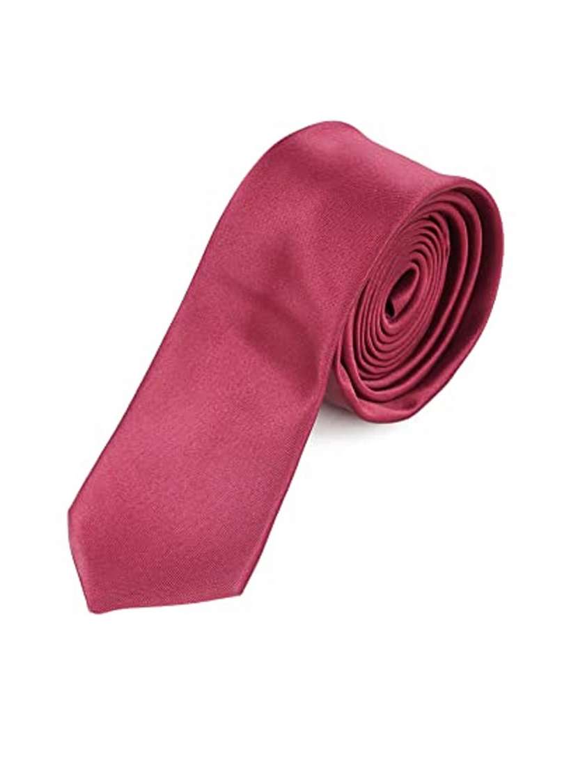 men maroon polyester tie - 21511798 -  Zoom Image - 0