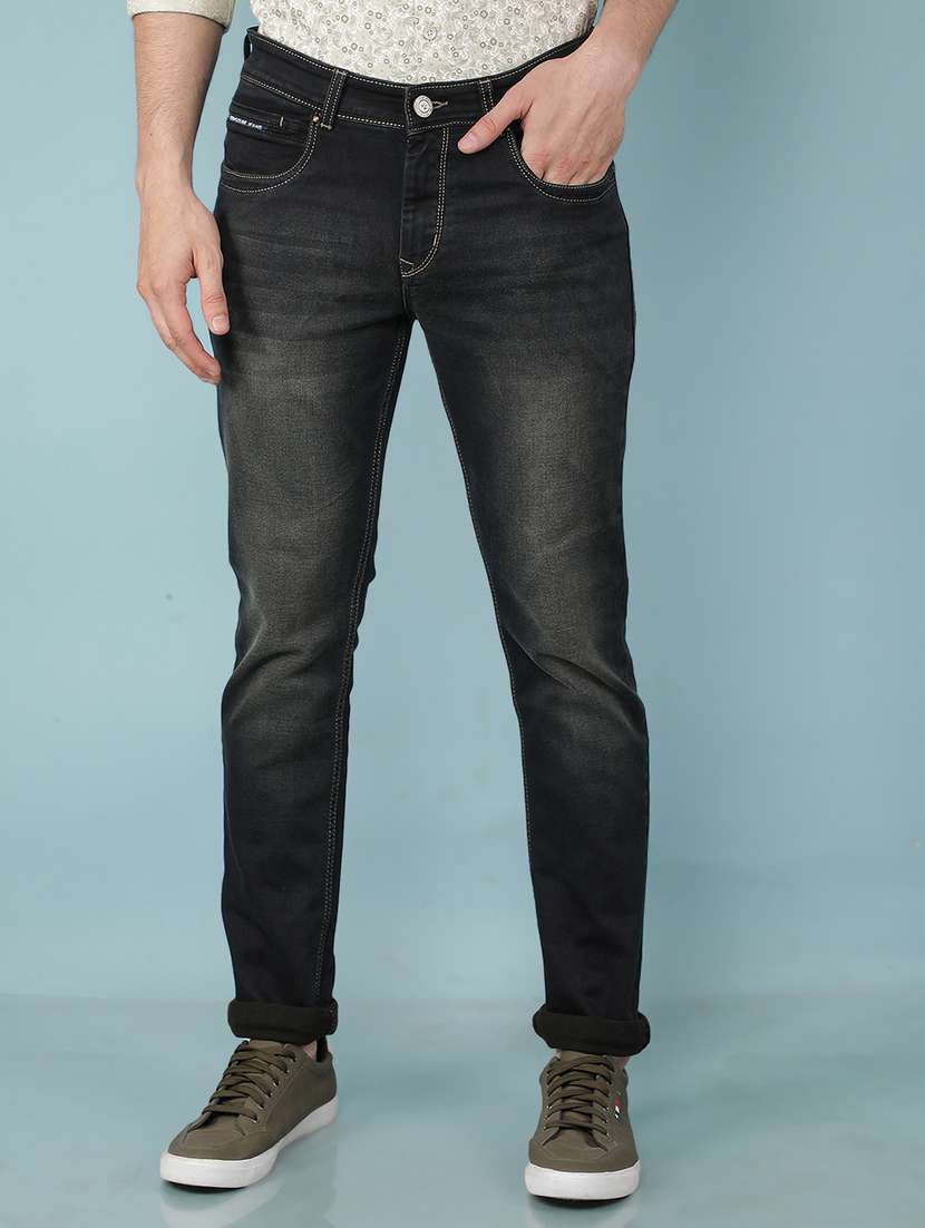 men black plain jeans