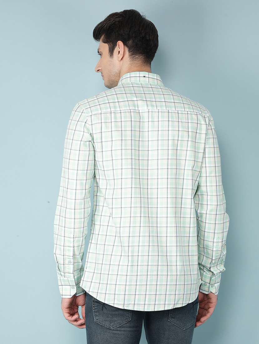 men collared tartan check casual shirt - 21511962 -  Standard Image - 3