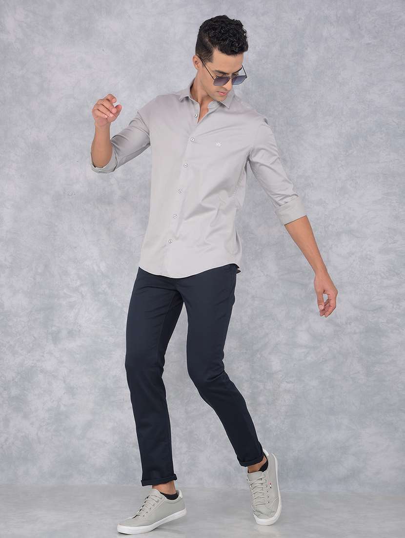 men collared solid casual shirt - 21511998 -  Standard Image - 5