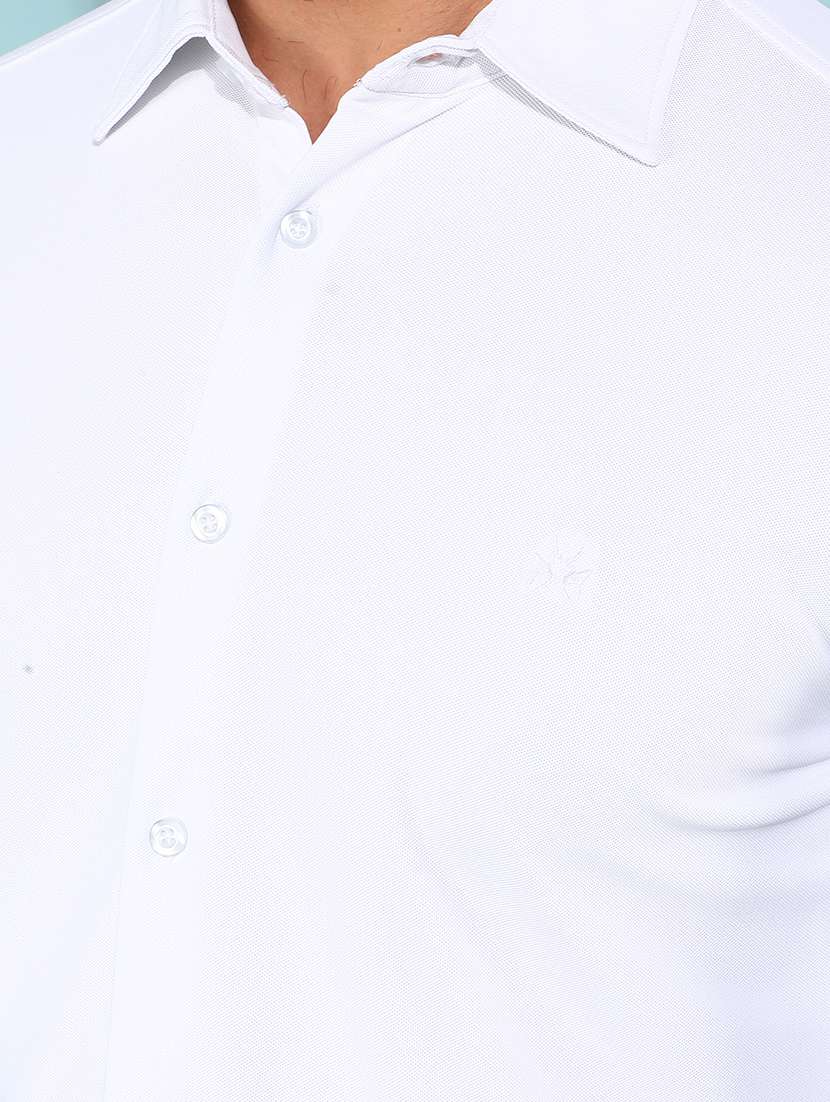 men collared solid casual shirt - 21512000 -  Standard Image - 5