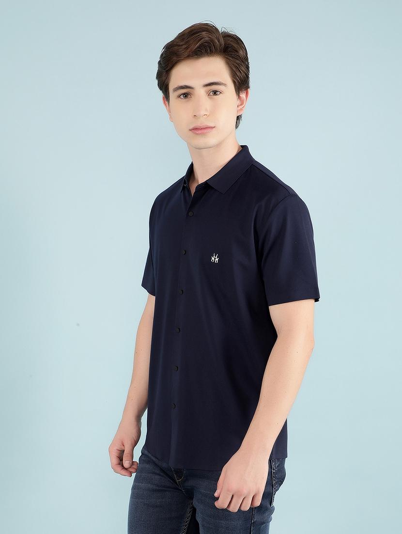 men collared solid casual shirt - 21512002 -  Zoom Image - 0
