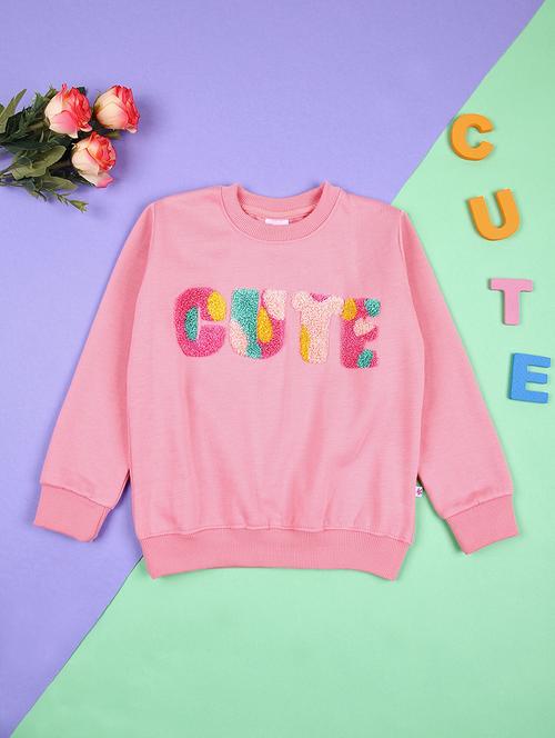 kids pink long sleeves sweatshirt - 21512534 -  Standard Image - 0