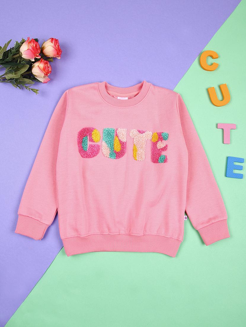 kids pink long sleeves sweatshirt - 21512534 -  Zoom Image - 0
