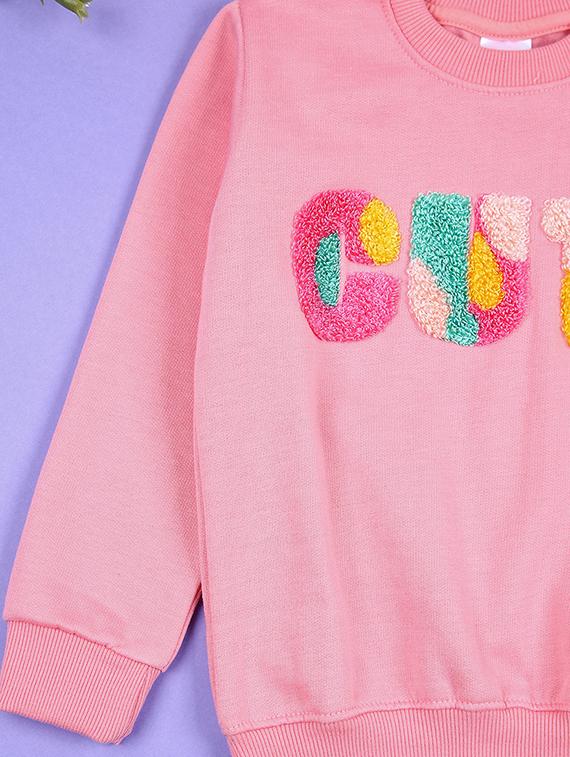 kids pink long sleeves sweatshirt - 21512534 - Standard Image - 3