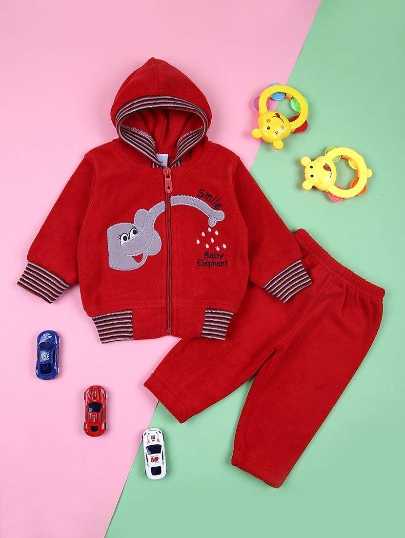 girls printed winterwear full length set