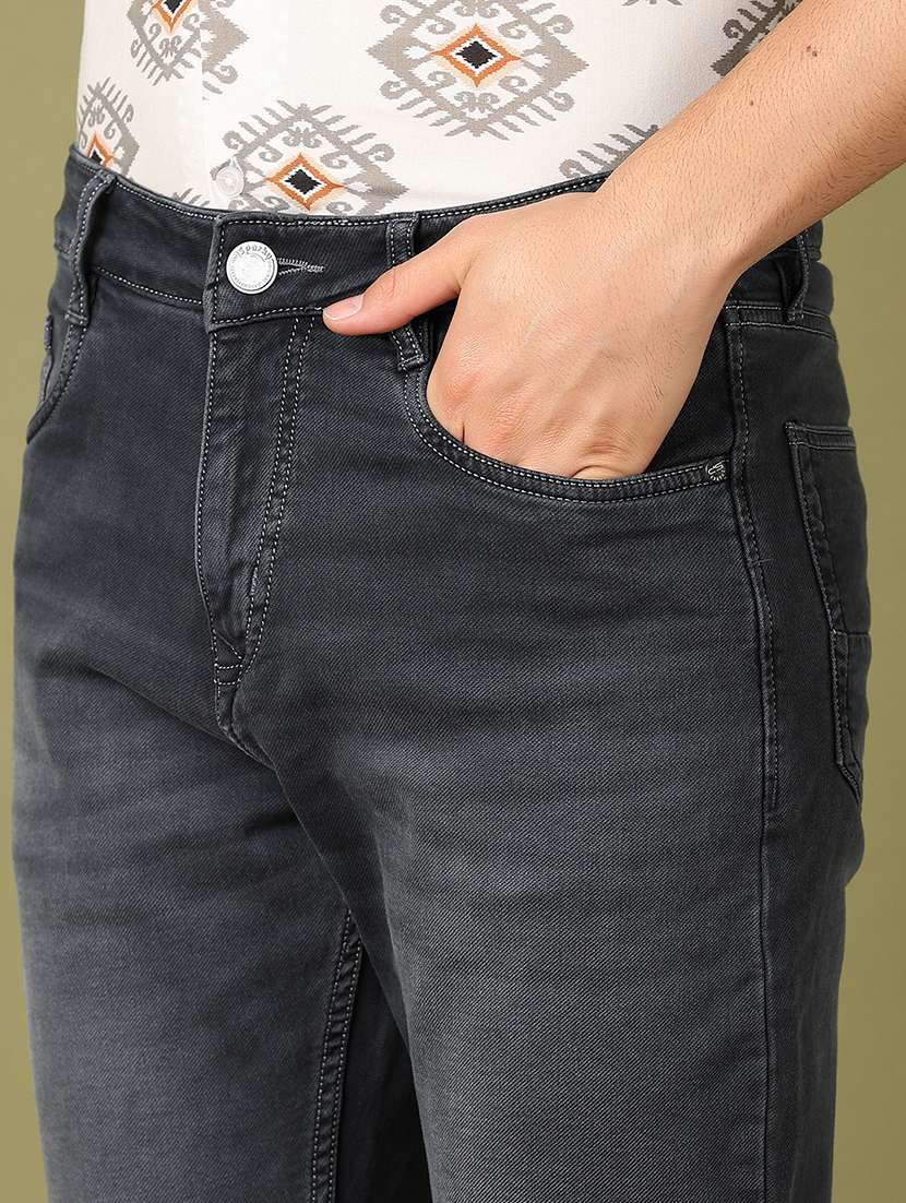 men solid mid rise slim fit jean - 21512744 -  Standard Image - 5