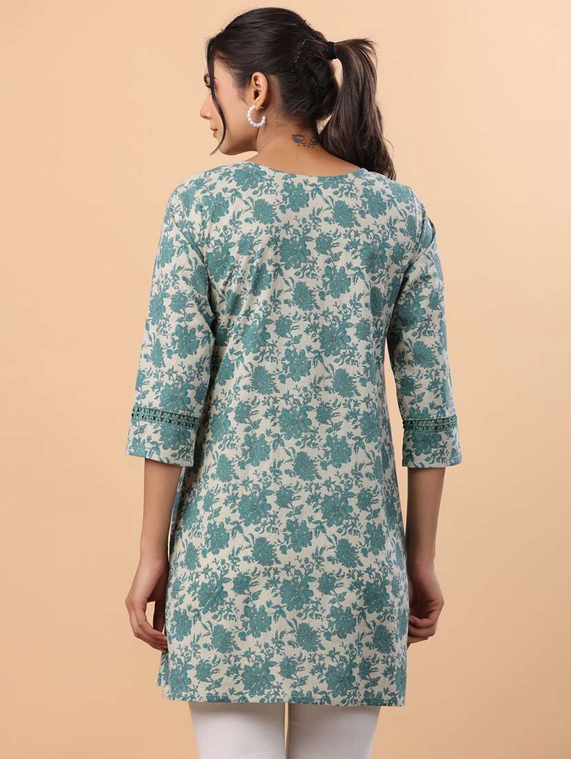 women off white cotton a-line tunic - 21512836 - Standard Image - 3
