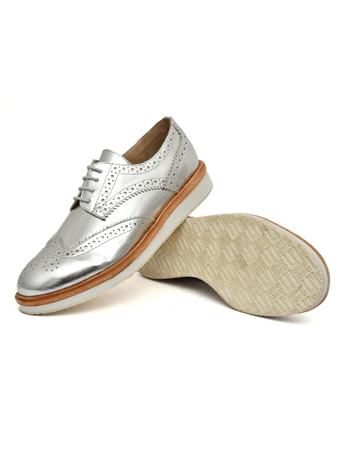 women silver oxfords casual shoes - 21513281 - Standard Image - 5