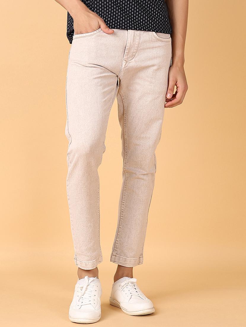 men mid rise slim fit plain jeans - 21513395 - Zoom Image - 0