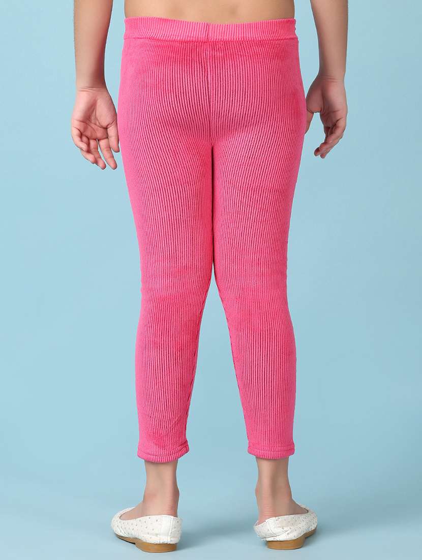 girls pink solid legging - 21513413 -  Standard Image - 3