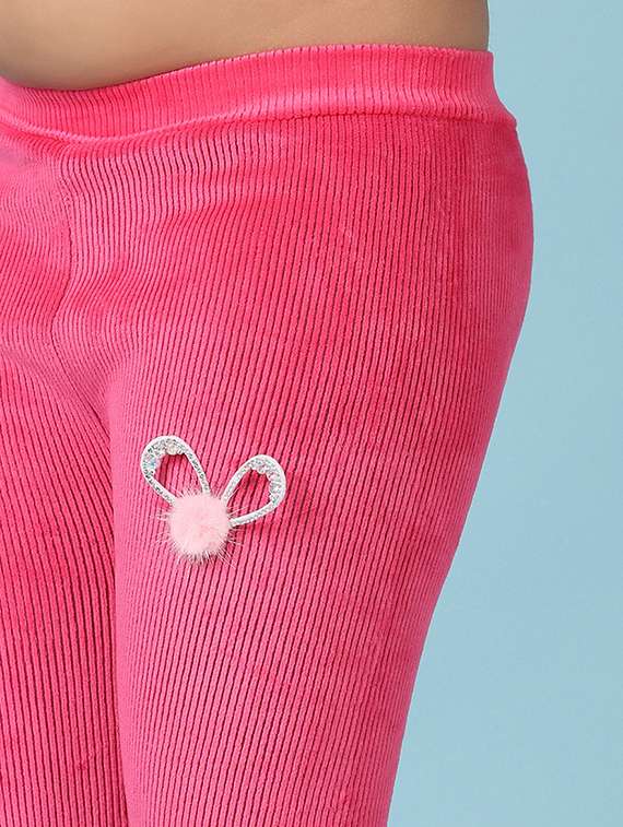 girls pink solid legging - 21513413 -  Standard Image - 5