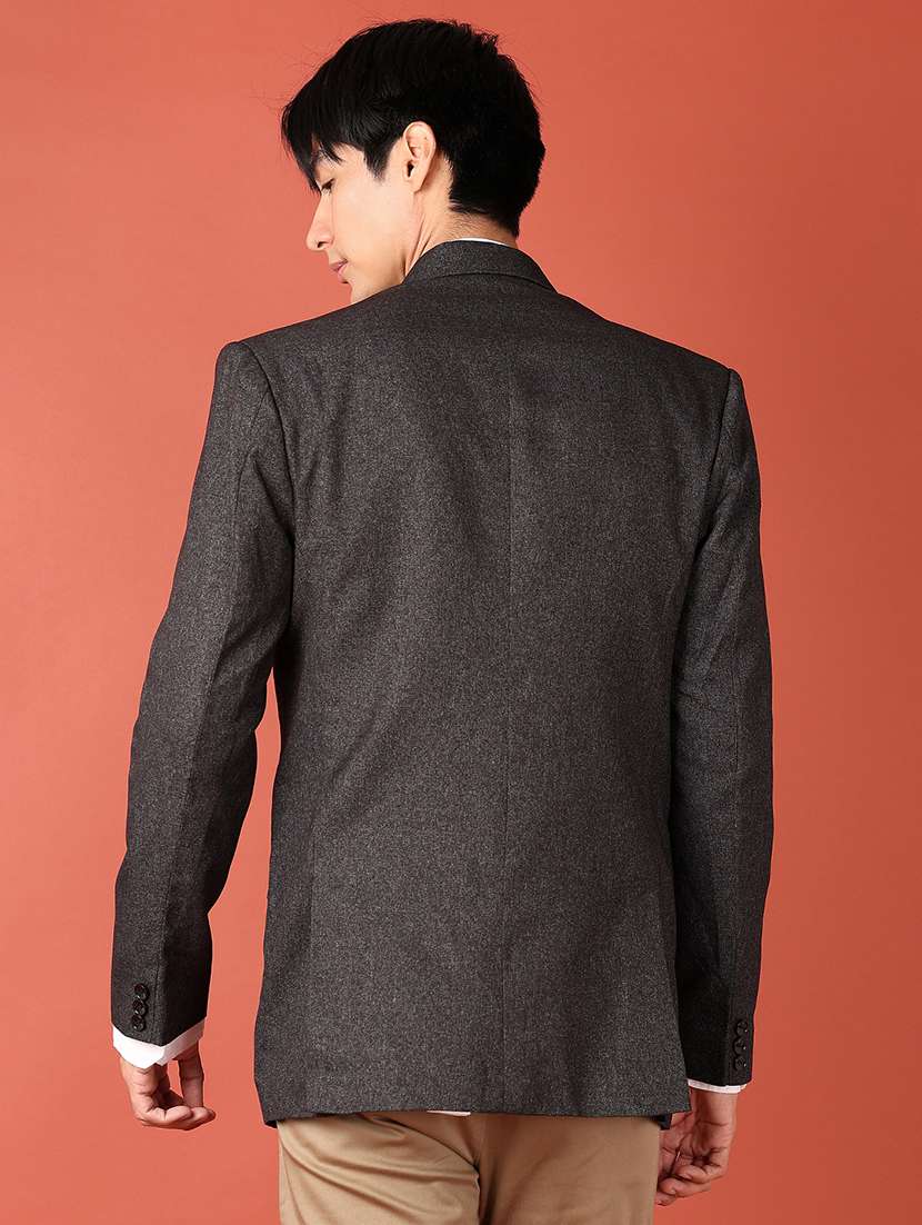 men solid single breasted casual blazer - 21513421 -  Standard Image - 3