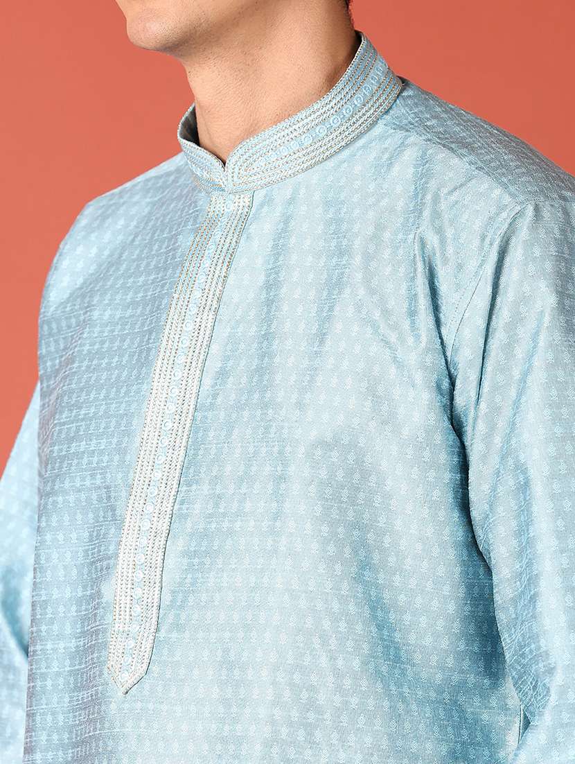 men self design kurta churidar ethnic wear set - 21513454 -  Standard Image - 5