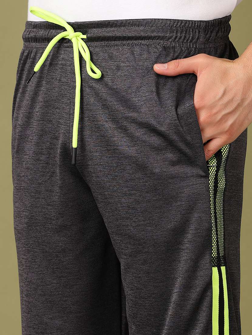 men charcoal solid full length track pant - 21513493 -  Standard Image - 5