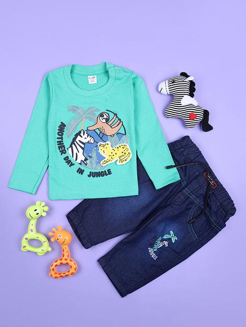 kids printed full length twin set - 21513501 - Standard Image - 0