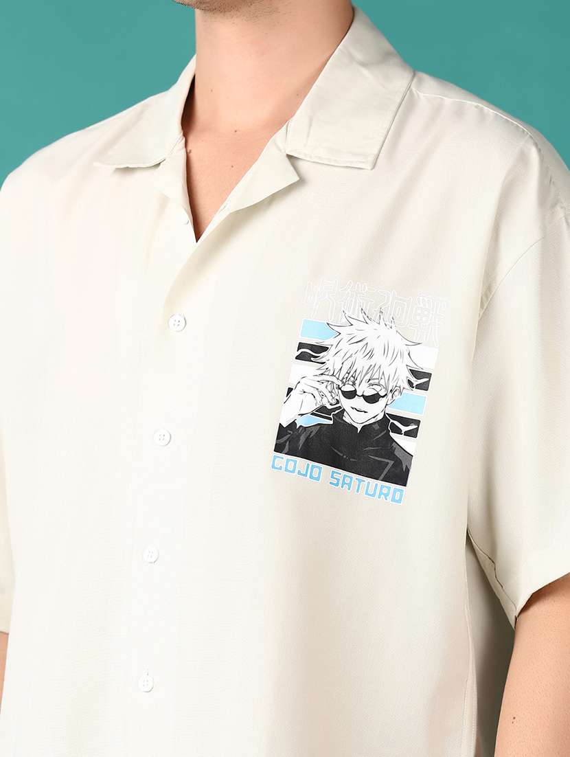 men placement print short sleeve casual shirt - 21513531 -  Standard Image - 5