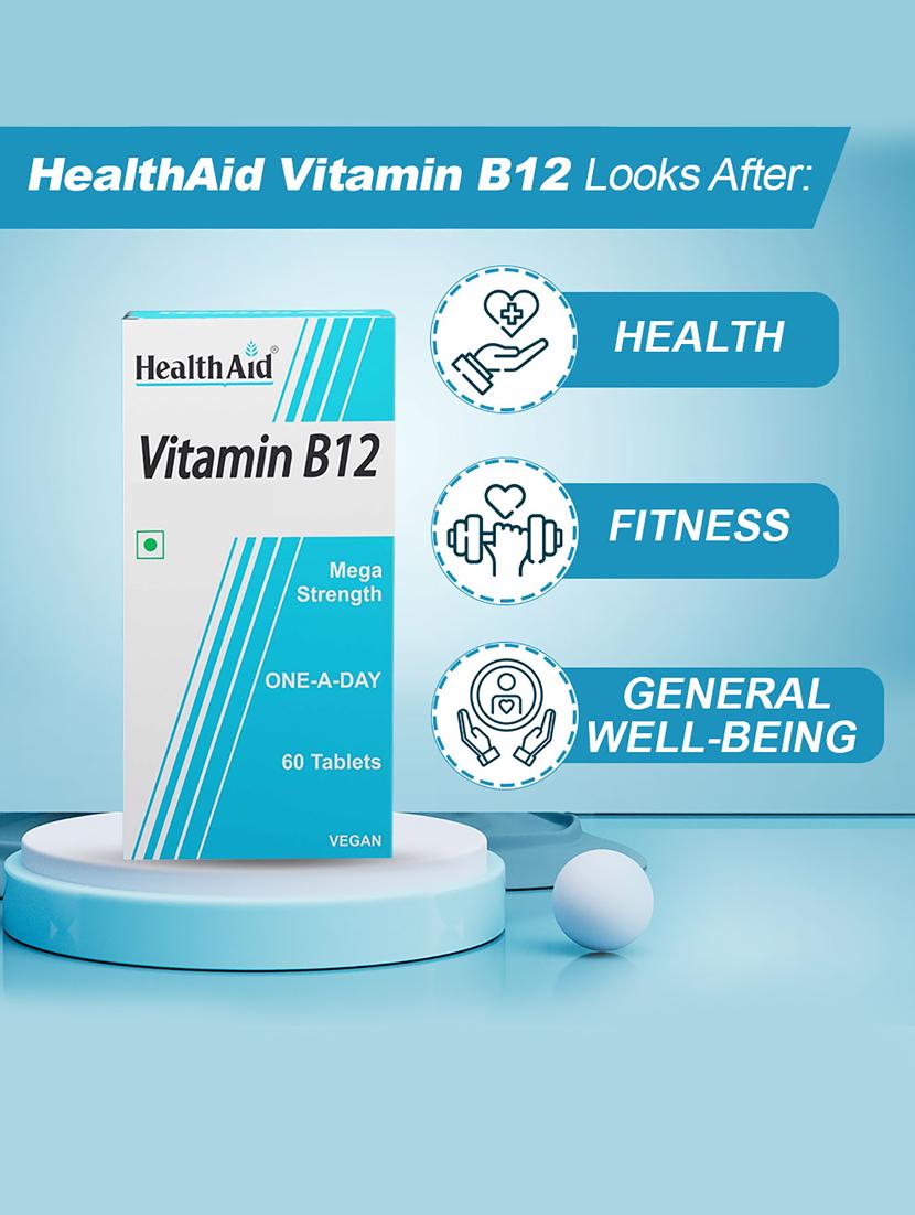 healthaid vitamin b12 1000 mega strength -60 tablets - 21513758 - Standard Image - 5