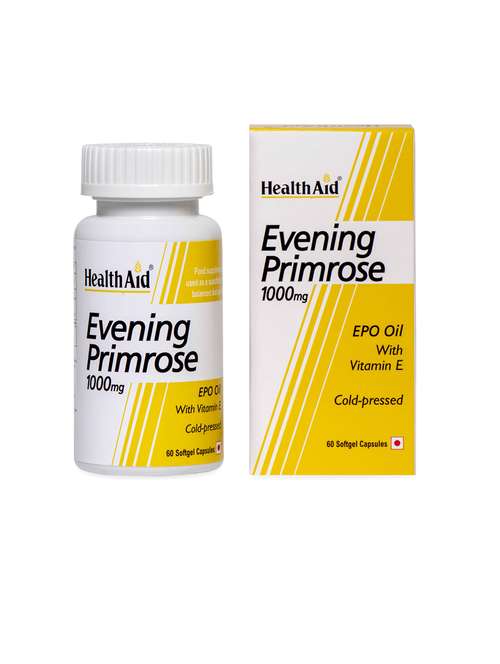 healthaid evening primrose oil 1000mg with vitamin e -60 softgel capsules