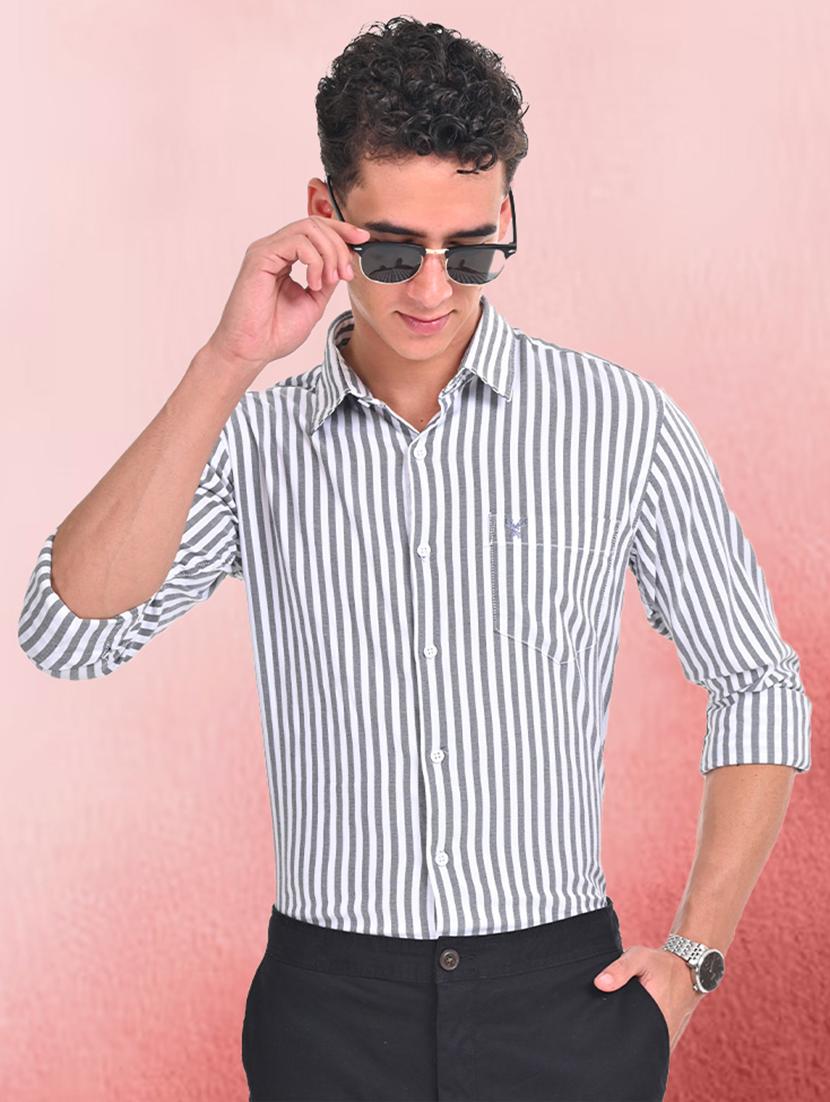 men white cotton casual shirt - 21513815 - Zoom Image - 0