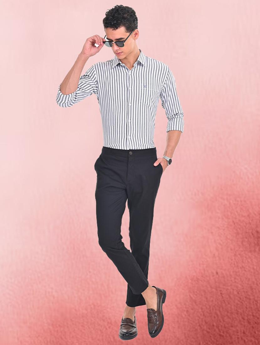 men white cotton casual shirt - 21513815 - Standard Image - 3