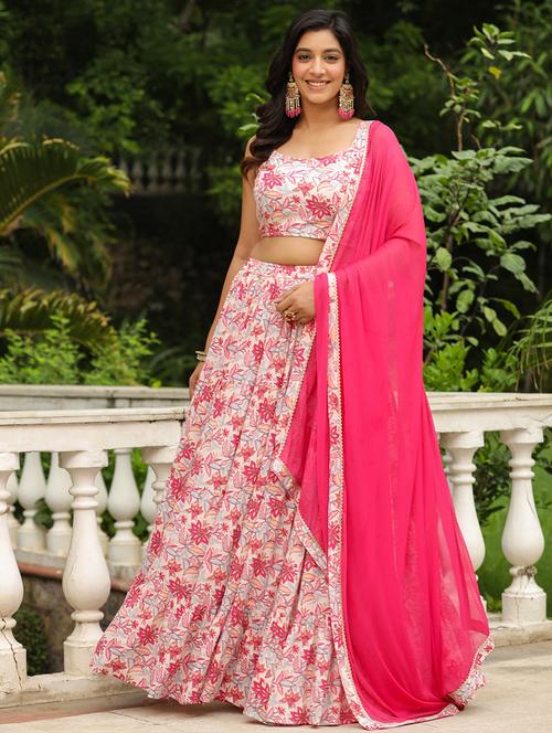 women cream flared lehenga - 21514033 - Standard Image - 0