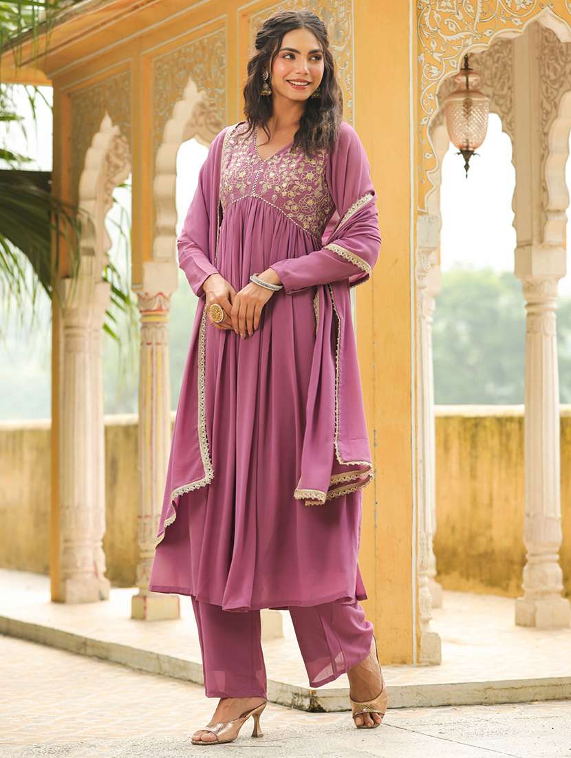 women purple suit set - 21514096 -  Standard Image - 3