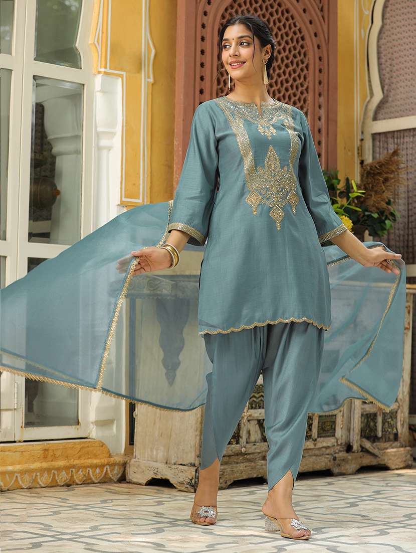 women sea green suit set - 21514098 -  Standard Image - 3