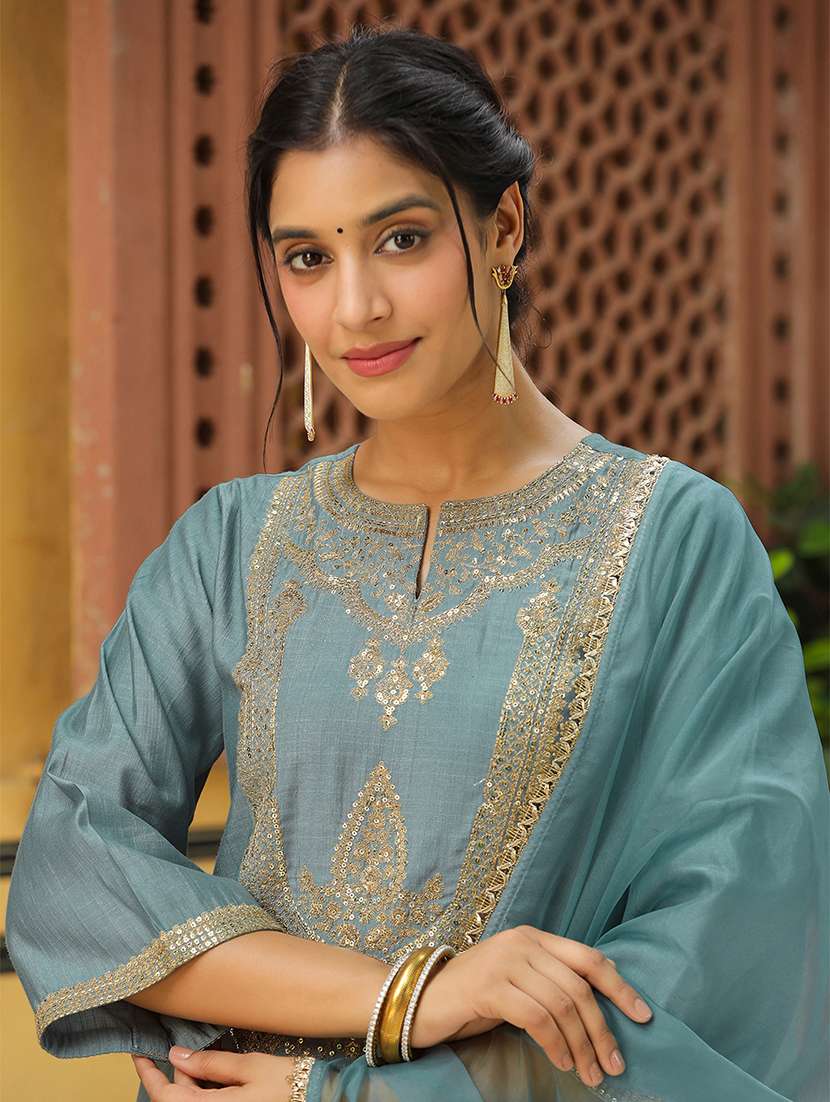 women sea green suit set - 21514098 -  Standard Image - 5