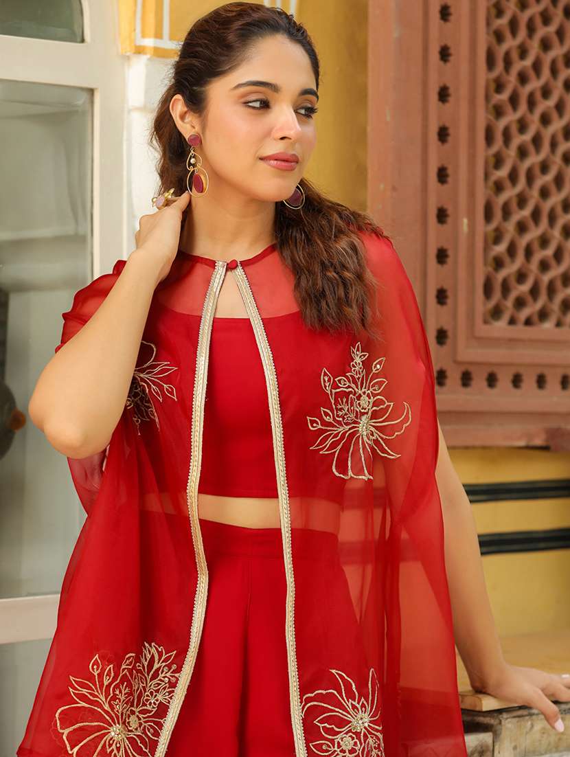 women maroon fusion set - 21514104 -  Standard Image - 5