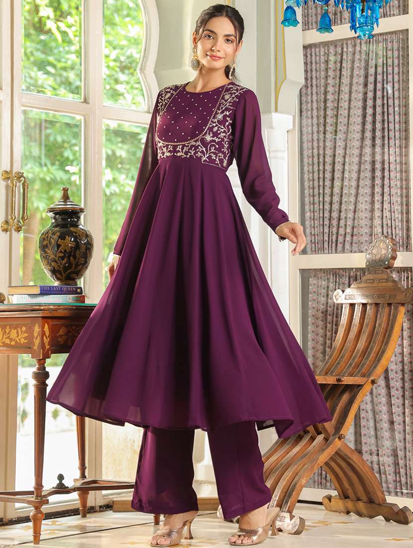 women embroidered long sleeve kurta pant with dupatta set - 21514112 - Standard Image - 3