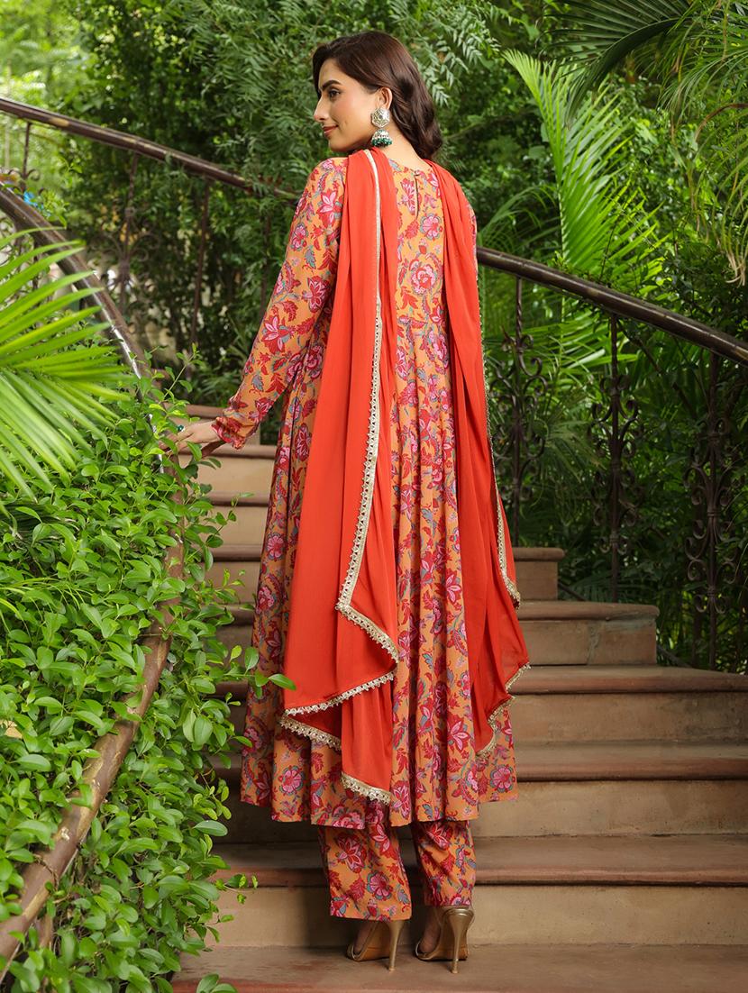 women printed long sleeves suit set - 21514117 - Standard Image - 3